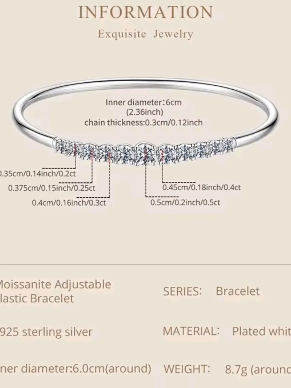 GRA Certified VVS1 3.6 CT*Moissanite Cuff Bangle New